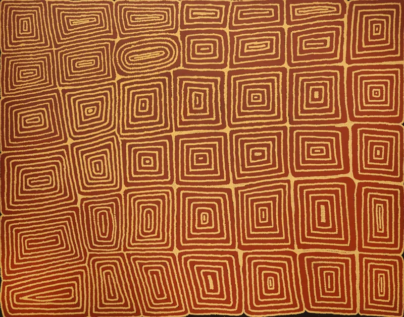 Artwork by Warlimpirrnga Tjapaltjarri