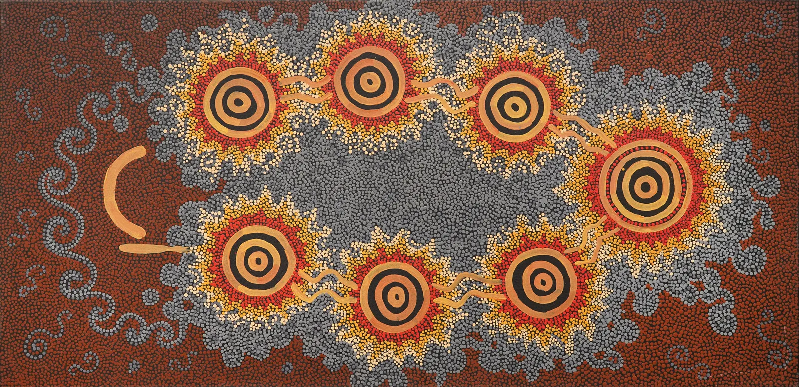 Warlu Dreaming, 1991 by Malcolm Jagamarra