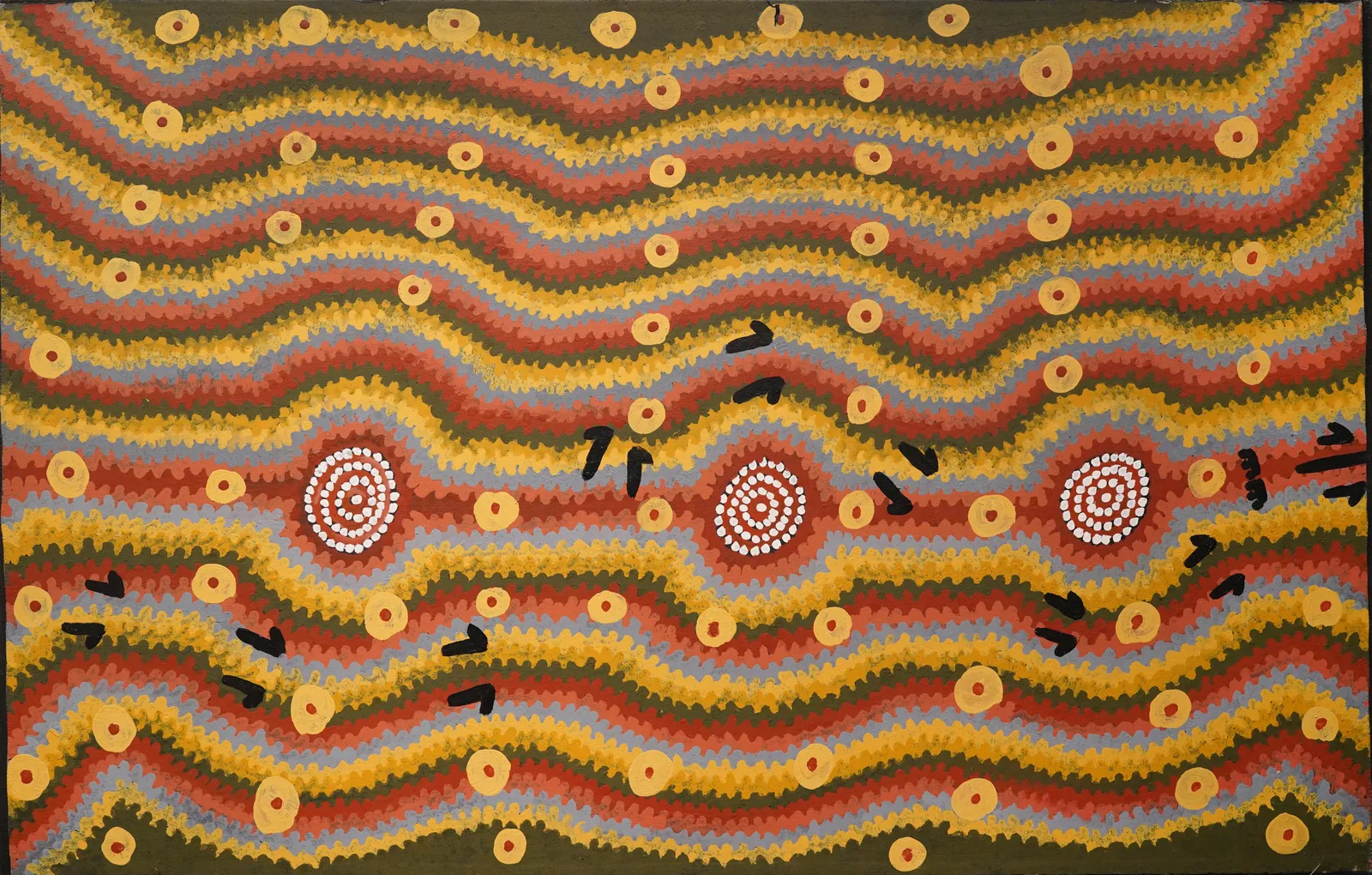 Men's Ceremony, 1993 by Charlie Egalie Tjapaltjarri
